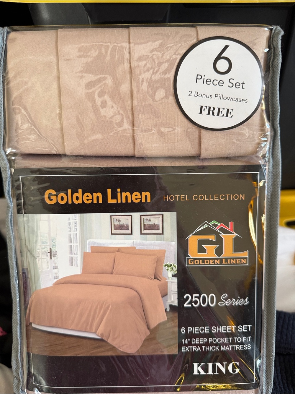 King 6-Piece Sheet Set in Light Tan